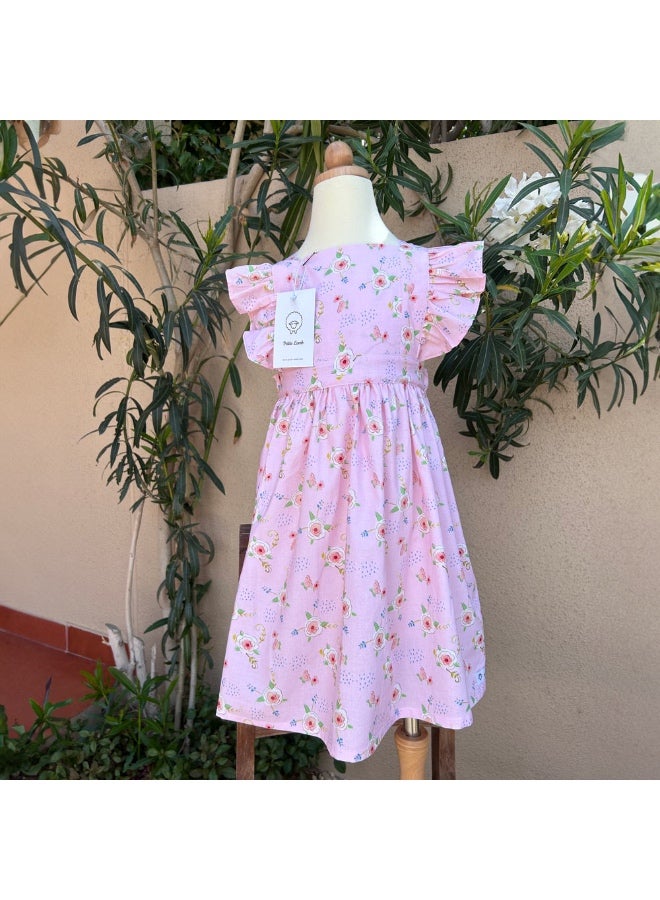 Petite Lamb Limited edition Flutter Pink Crossover Dress - Image 3